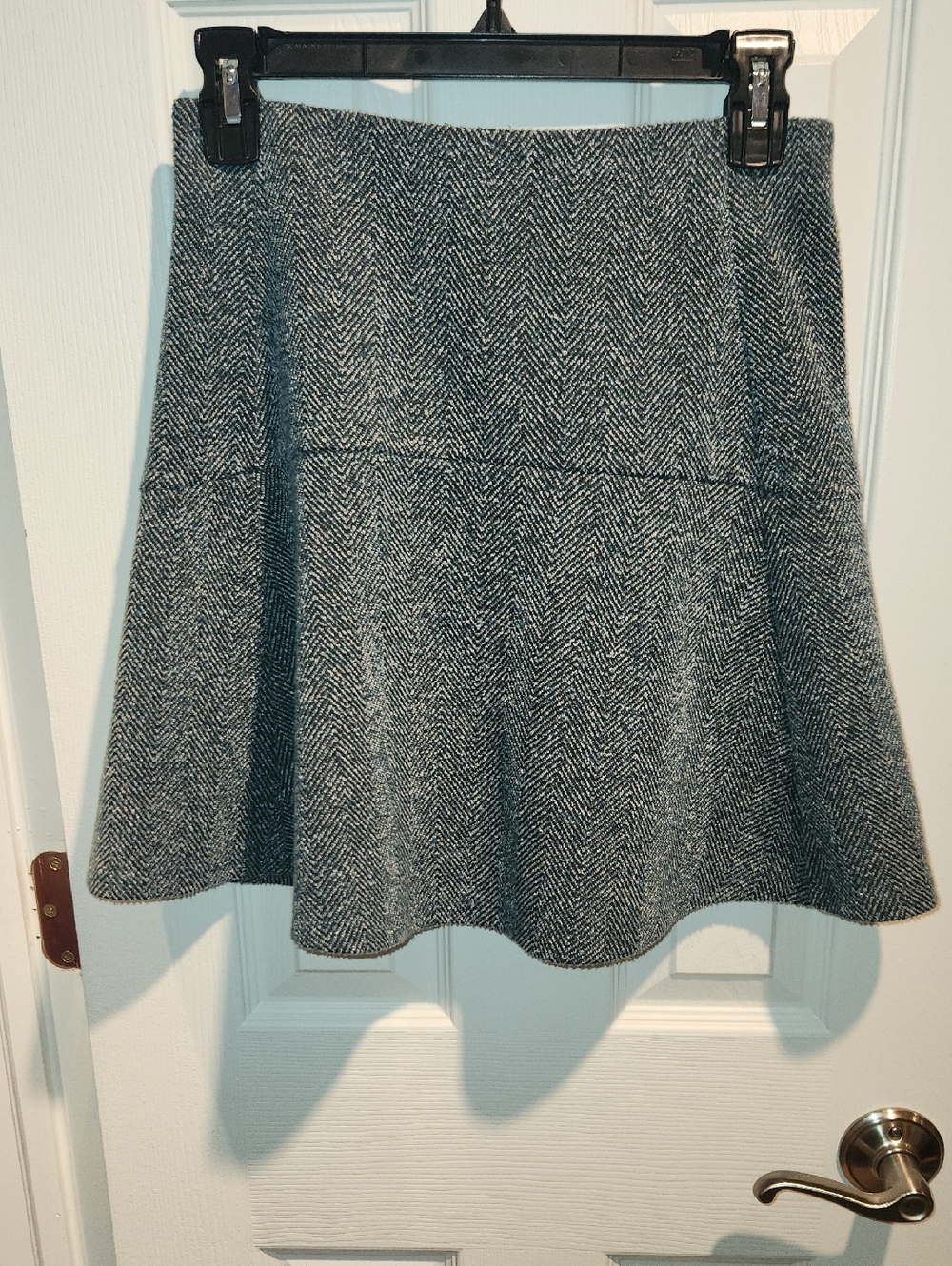 LOFT  Herringbone Flared Mini Skirt